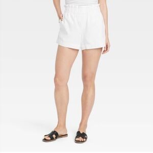 a new day Pull On Linen White Shorts
